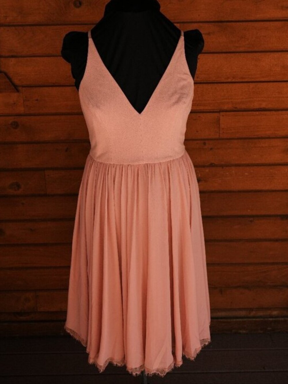Dress the Population Blush V-Neck Sleeveless Party Dress
